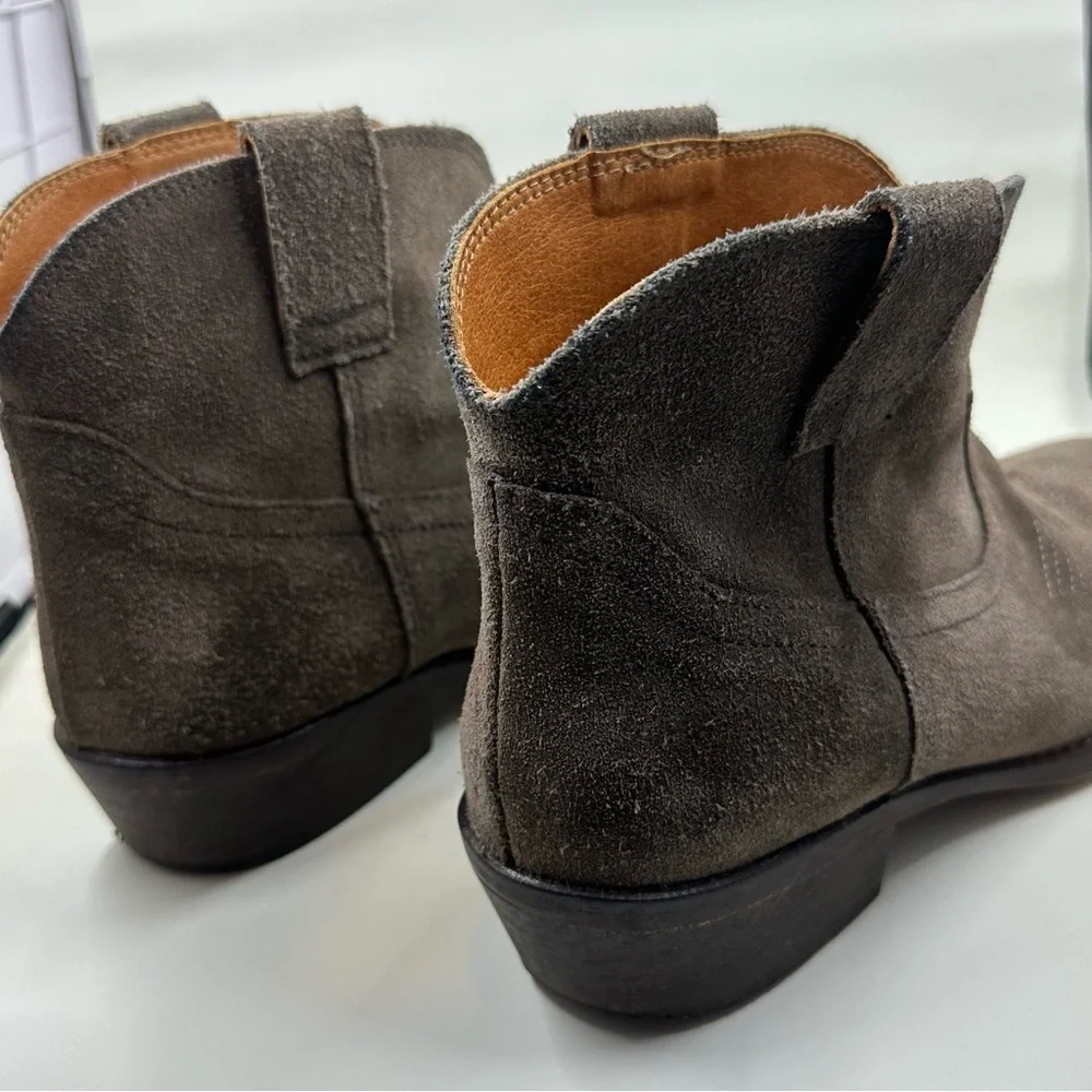 Women's‎ Chocolat Blu Suede Leather Western Style Ankle Boot Size 37 EU/ 6.5 US